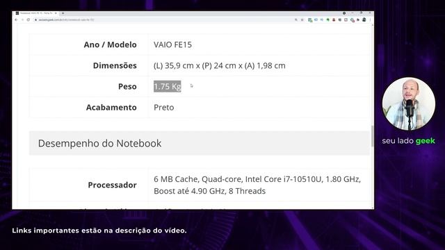 Notebook Vaio FE15 i7 é bom? Vale a pena comprar? смотреть онлайн