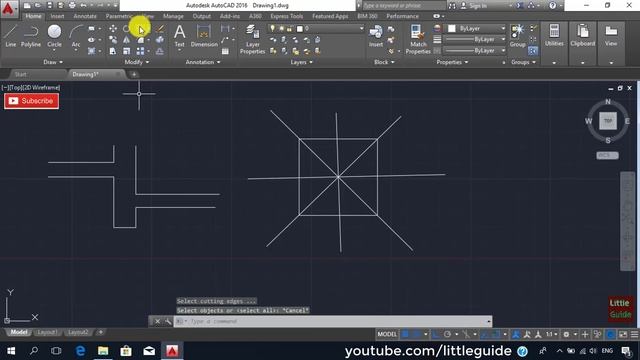 How to use Trim command in AutoCAD || AutoCAD 2016 tutorial for beginners смотреть онлайн
