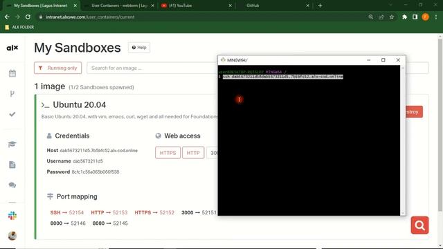 Ohmsschools@africa How to connect git bash or github desktop to ALX sandbox Web Terminal смотреть онлайн