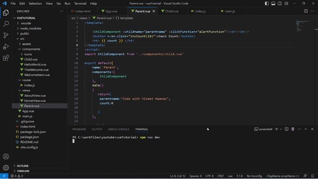Part-8 | step by step learn vue js 3 from beginner to advance in hindi | passing parameters смотреть онлайн