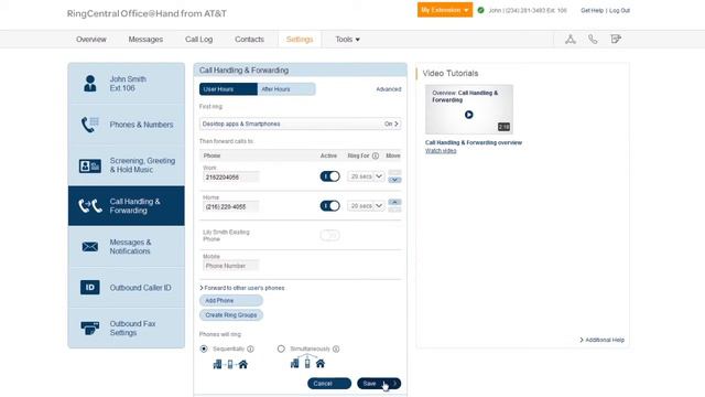 Office@Hand from AT&T Setting Up Call Forwarding смотреть онлайн