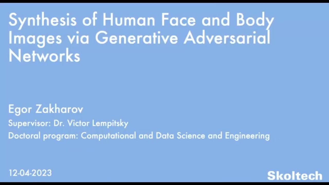 PhD Thesis Defense. Egor Zakharov смотреть онлайн