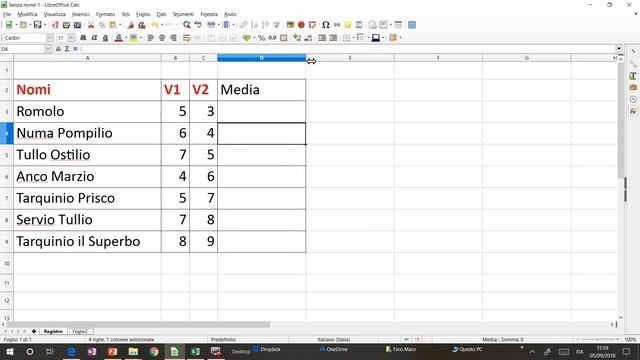 Libre Office Calc/fogli di calcolo: creare una tabella voti con media aritmetica смотреть онлайн