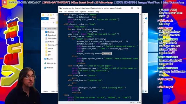 [Python Basics for Newbies] S3E2: We learn about 'lists'! Our RPG gets consumable items! смотреть онлайн