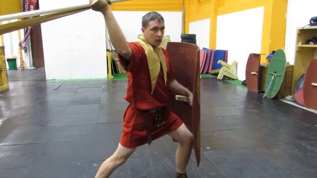 Roman pilum. Drill with harness. LEG.IX.HISP Упражнение со жгутом. смотреть онлайн
