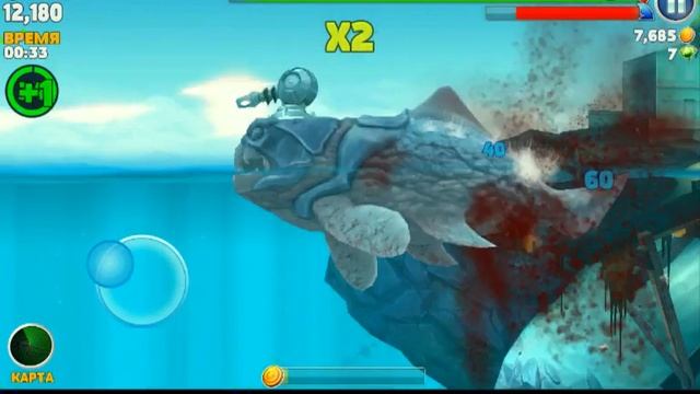 Hungry Shark большой папочка (дунклеостей) смотреть онлайн
