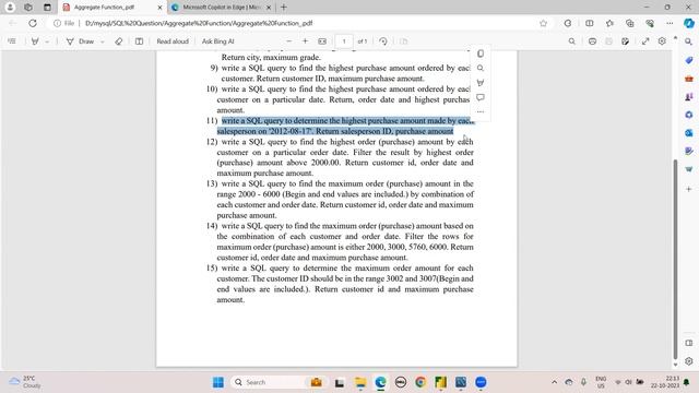 Aggregate Function SQL Part 6 смотреть онлайн