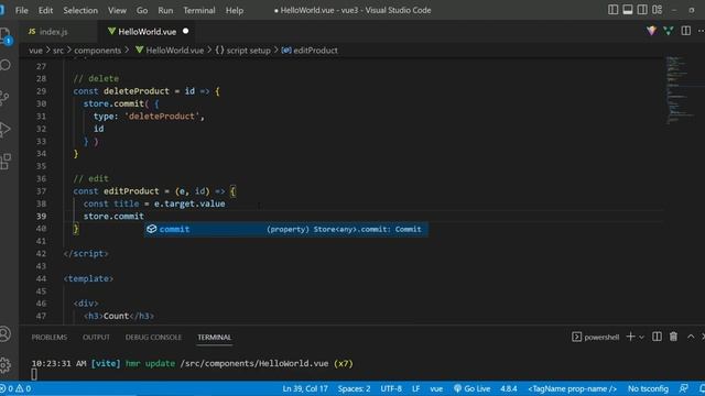Vue3+Vuex. script setup смотреть онлайн