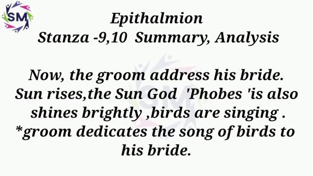 Poem -The Epithalmion by Edmund Spencer stanza wise summary , analysis,meg-1,ignou. смотреть онлайн