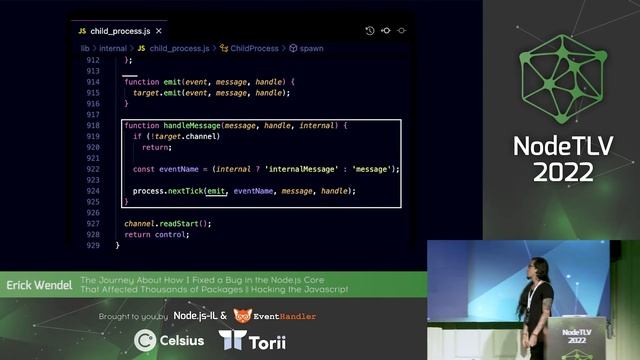 Erick Wendel @ NodeTLV 22 - The journey about how I fixed a bug in the Node.js core смотреть онлайн