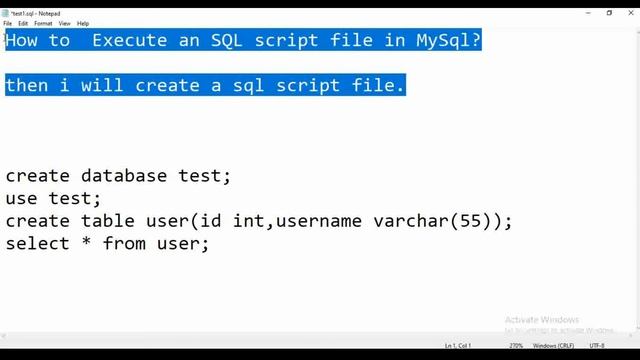 How to execute an SQL script file in MySql? смотреть онлайн