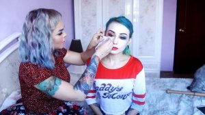Harley Quinn makeup tutorial Suicide Squad / Перевоплощение в Харли Квинн
