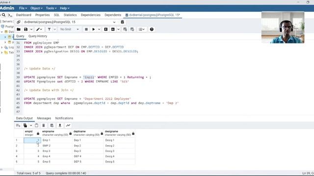 O6.DML Operations in PostgreSQL смотреть онлайн