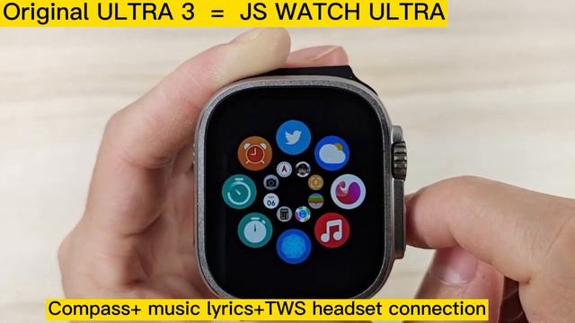 Original Ultra 3 Smartwatch 49mm IWO Series 8 Compass NFC TWS Headset Connection Siri JS Watch Ultr смотреть онлайн