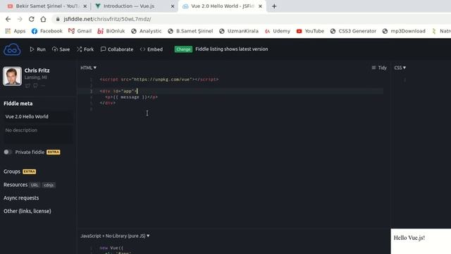 Vuejs Dersleri - Ders 2 - Hello Vue смотреть онлайн