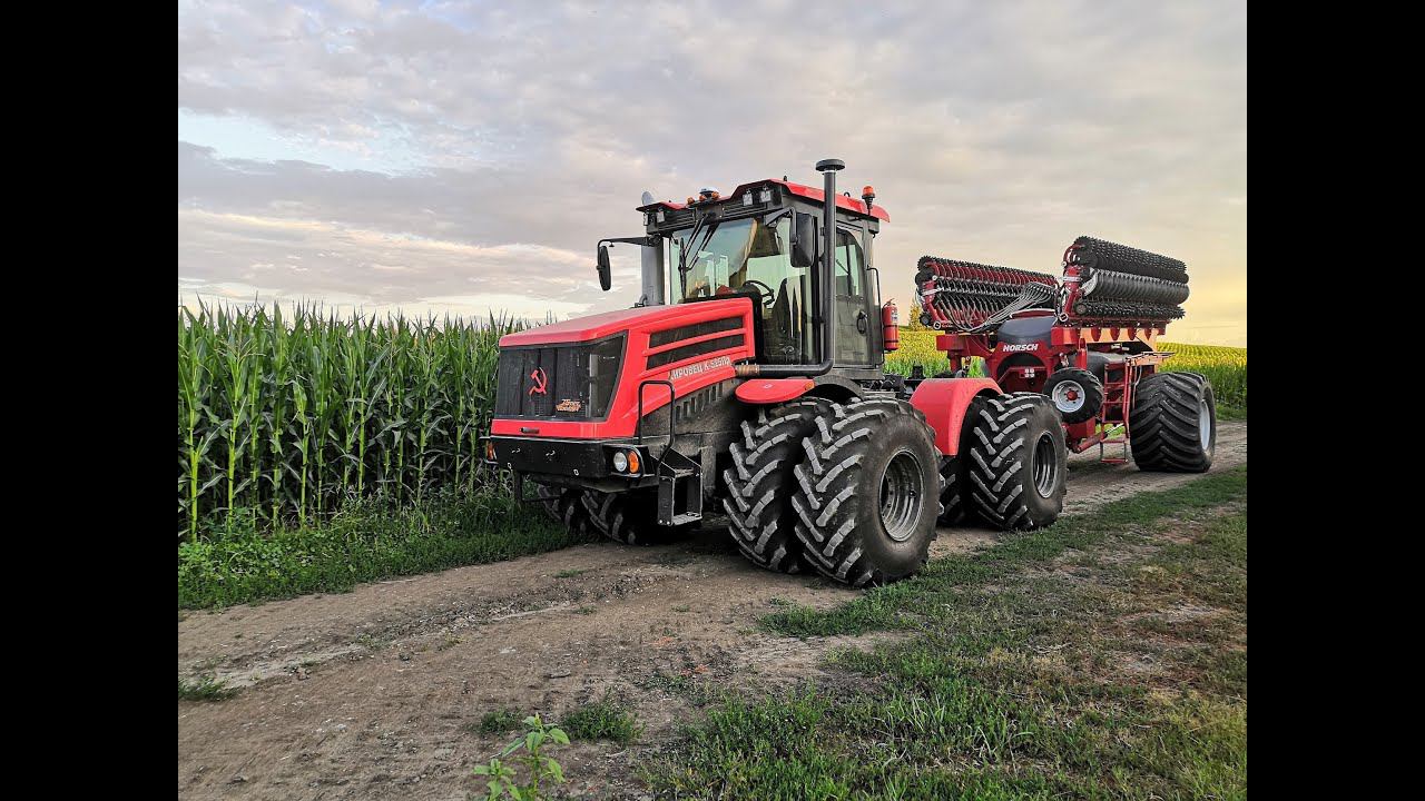 HORSCH AVATAR 12.25 SD . Кировец К- 525 Премиум. Всходы и сеялка в работе. смотреть онлайн
