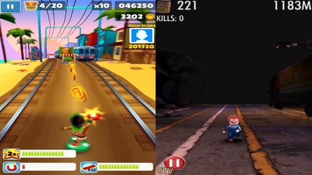 Subway Surfers vs Chucky Slash & Dash смотреть онлайн