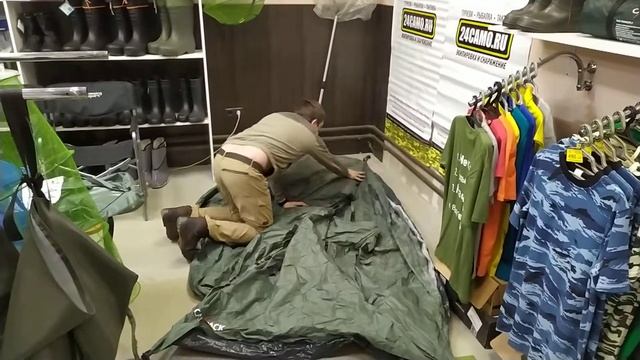 Палатка автомат Campack Tent Alaska Expedition 2 двухслойная | сборка разборка | тест | обзор смотреть онлайн