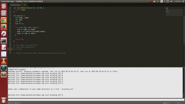 Sublime text 2 plugin to submit code to hackerrank contests смотреть онлайн