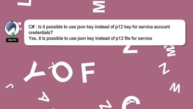 C# : Is it possible to use json key instead of p12 key for service account credentials? смотреть онлайн