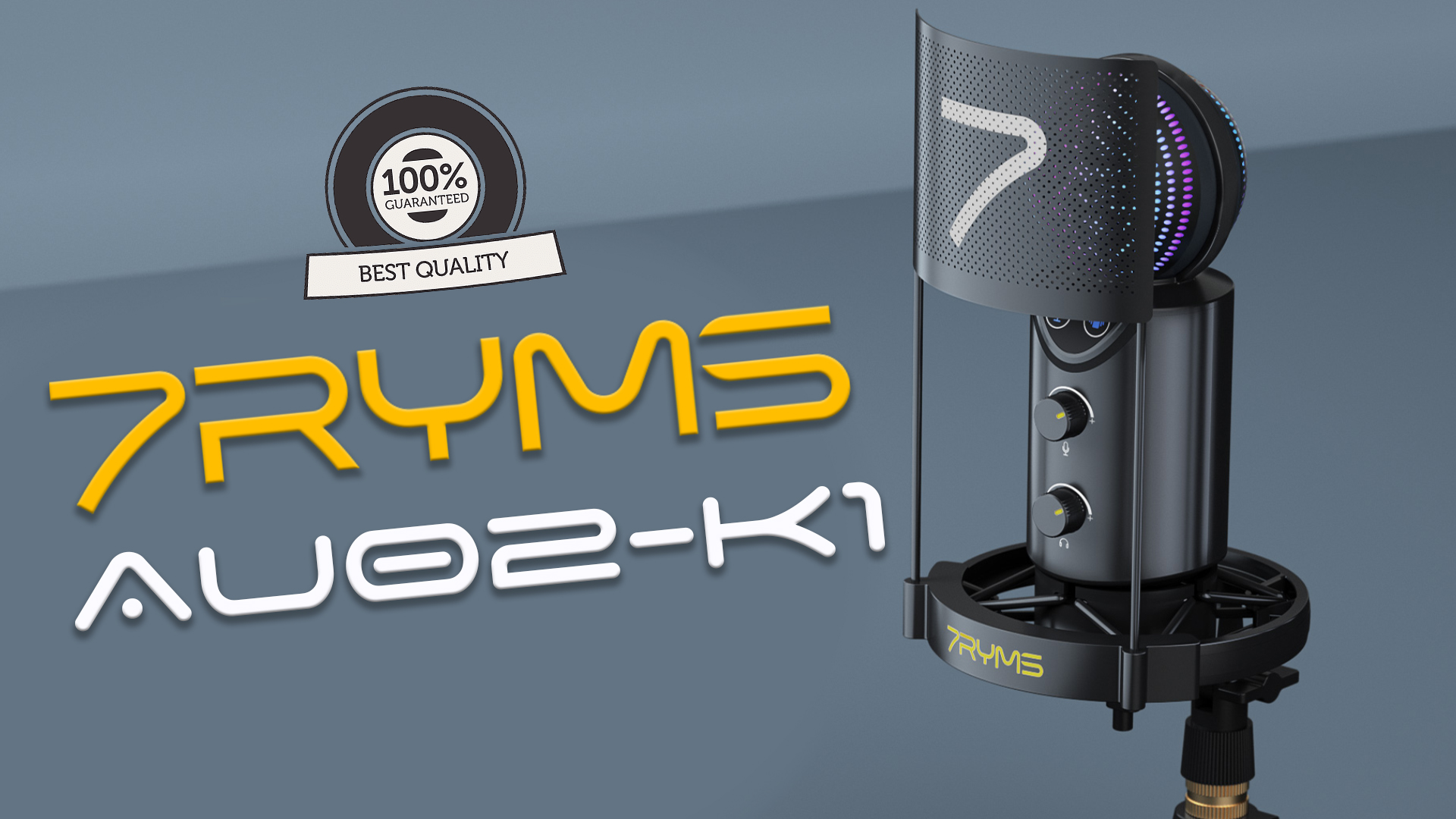 7RYMS AU02-K1 Лучший Студийный МИКРОФОН для подкастов и стриминга из Китая. смотреть онлайн