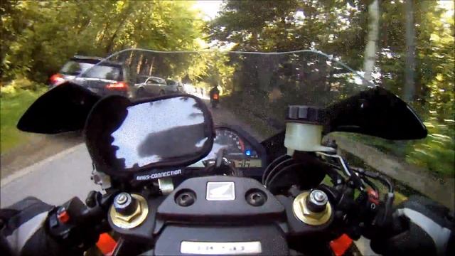 Suzuki GSX 750R Followed By Honda CBR 1000RR Fireblade