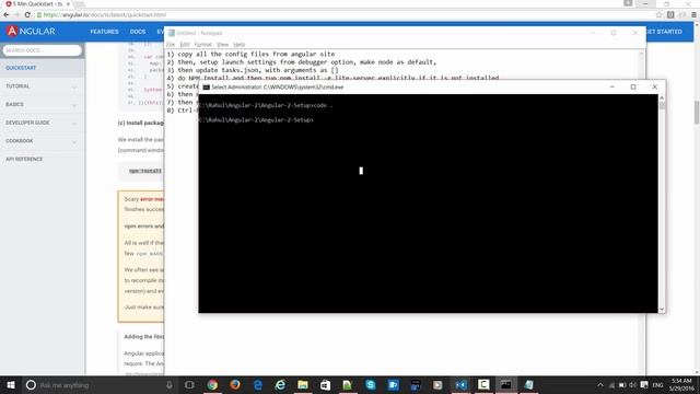 Setting up Angular 2 in Visual Studio Code смотреть онлайн