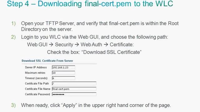 Installing Third Party SSL Certificates for Guest Access смотреть онлайн
