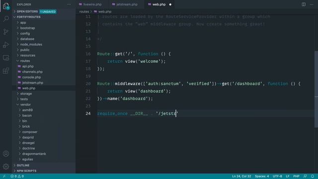 Custom Laravel Jetstream Routes смотреть онлайн