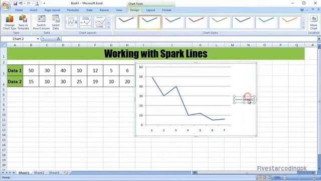Microsoft Excel Training in Urdu Class-38 Sparklines in Excel 2007 смотреть онлайн