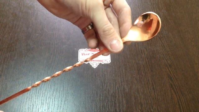 Ложка барменская с красной кнопкой «Проотель» с медным покрытием смотреть онлайн