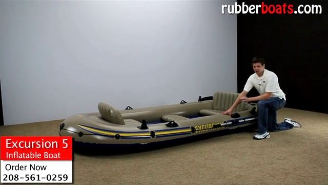 Intex Excursion 5 Inflatable Boat Video Review by Rubber Boats смотреть онлайн