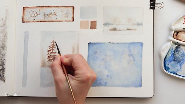 Watercolor sketchbook painting and chatting - real time video смотреть онлайн