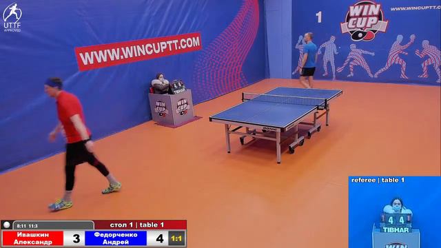 Ивашкин Александр 3-2 Федорченко Андрей Турнир Восток 1 WINCUP 28.01.22 Прямая трансляция Зал 1 смотреть онлайн