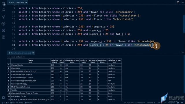 สอน PostgreSQL: การตรวจสอบเงื่อนไขด้วย and, or, not, in, between смотреть онлайн
