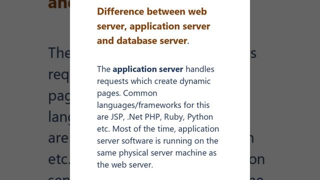 Difference between web server, application server and database server ??@javasip-official смотреть онлайн