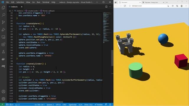 three.js Raycaster - Tutorial for mouse picking / drag & drop смотреть онлайн