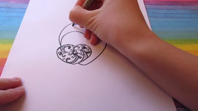 Как нарисовать красивый УЗОР С СЕРДЕЧКАМИ / How to draw a HEART смотреть онлайн