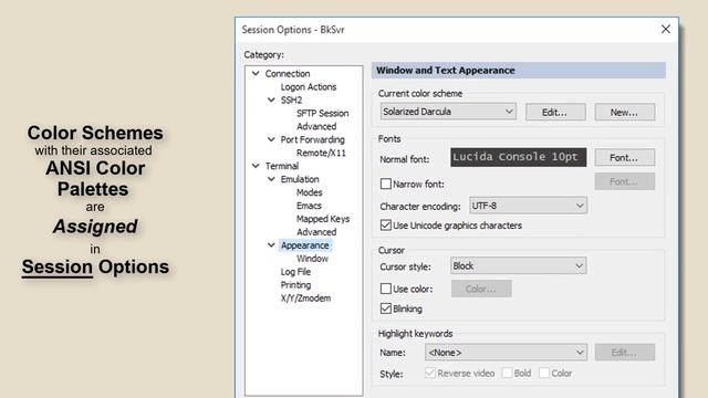 SecureCRT Color Schemes & ANSI Color Palettes смотреть онлайн