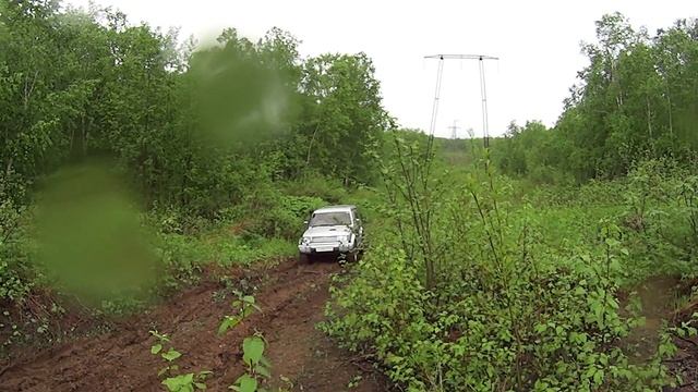 Скользкий подъем Mitsubishi Pajero 2 Offroad drive смотреть онлайн