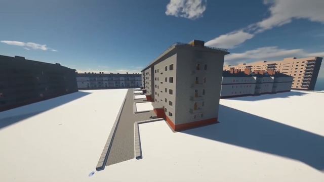 Советский город в Minecraft \27/ Нижнеудинская пятиэтажка