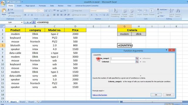 Countifs in MS-excel | how to use the excel Countifs function смотреть онлайн