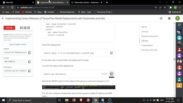 Implementing Canary Releases of TensorFlow Model Deployments with Kubernetes & Istio GSP778 Qwiklab смотреть онлайн