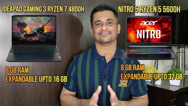 Acer Nitro 5 Ryzen 5600H Vs Lenovo Ideapad Gaming 3 Ryzen 4800H | Which is Best Gaming Laptop 2021? смотреть онлайн