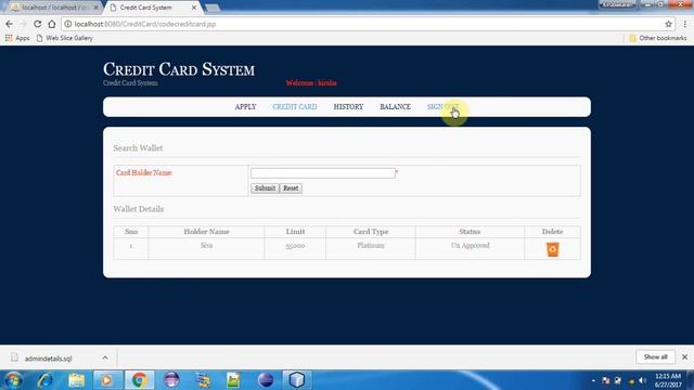 Credit Card Management System смотреть онлайн
