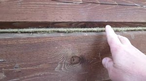 Конопатка бани из бруса