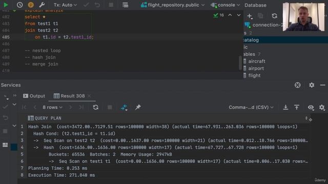 SQL 32. План выполнения запросов. JOINs смотреть онлайн