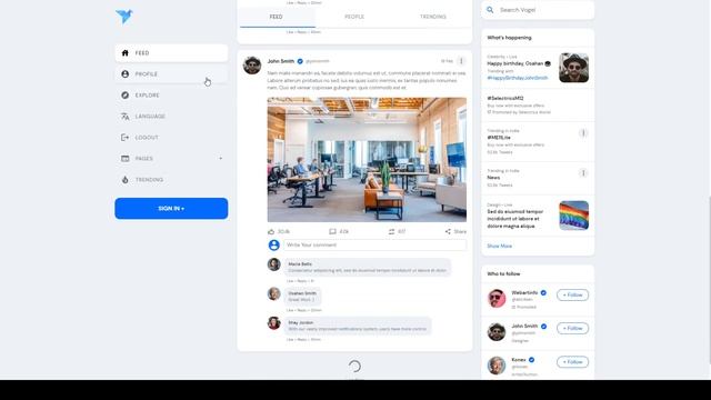 Vogel - Social Network And Community HTML Template 13 Online Course