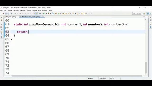 min number of 3 in groovy смотреть онлайн