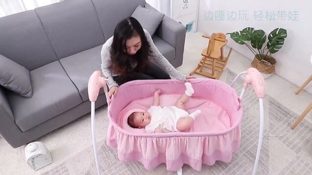 Беспроводная качающаяся люлька с дистанционным управлением для новорожденных, детская кровать, умна смотреть онлайн